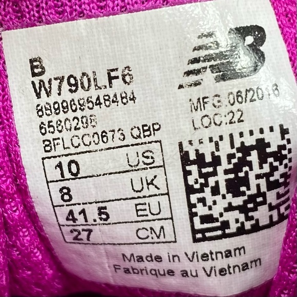 New Balance 790 V6 (W790LF6) Black/Pink Running Shoes Sneakers Women’s Size 10 - Picture 8 of 16